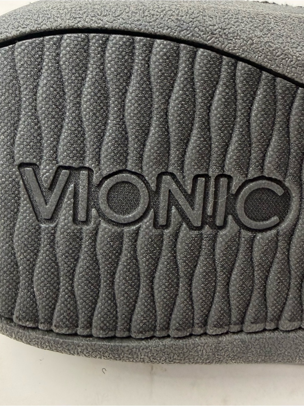 NWT Vionic Relax Black Terry Orthotic Slide Slippers Women’s Size 9 - Picture 8 of 11
